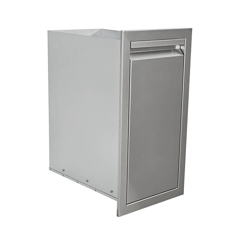 RCS Valiant 14 Inch Stainless Steel Narrow Trash Drawer - VTD4