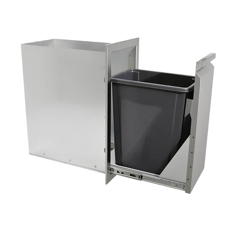 RCS Valiant 14 Inch Stainless Steel Narrow Trash Drawer - VTD4