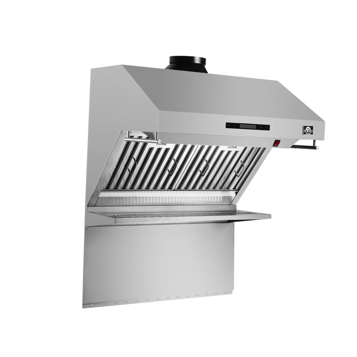Forno 4-Piece Pro Appliance Package - 30-Inch Dual Fuel Range, Premium Hood, Pro-Style Refrigerator, and Dishwasher in Stainless Steel