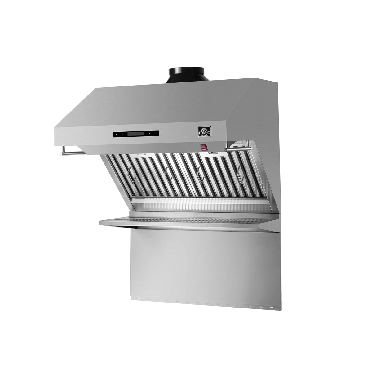Forno 4-Piece Appliance Package - 30-Inch Gas Range with Air Fryer, Refrigerator with Water Dispenser, Wall Mount Hood with Backsplash, & 3-Rack Dishwasher in Stainless Steel