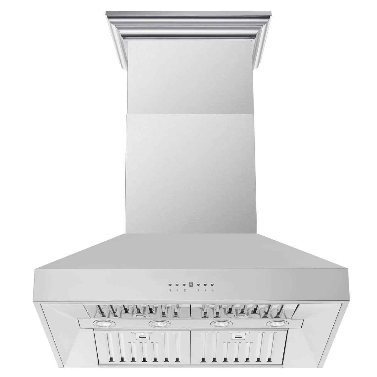 Forno 5-Piece Appliance Package - 36-Inch Electric Range, Wall Mount Range Hood, Pro-Style Refrigerator, Dishwasher, and 24-Inch Microwave Oven in Stainless Steel