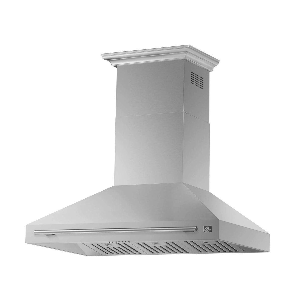 Forno 5-Piece Appliance Package - 48-Inch Gas Range, Wall Mount Range Hood, 36-Inch Refrigerator, Dishwasher, and 30-Inch Microwave Drawer in Stainless Steel