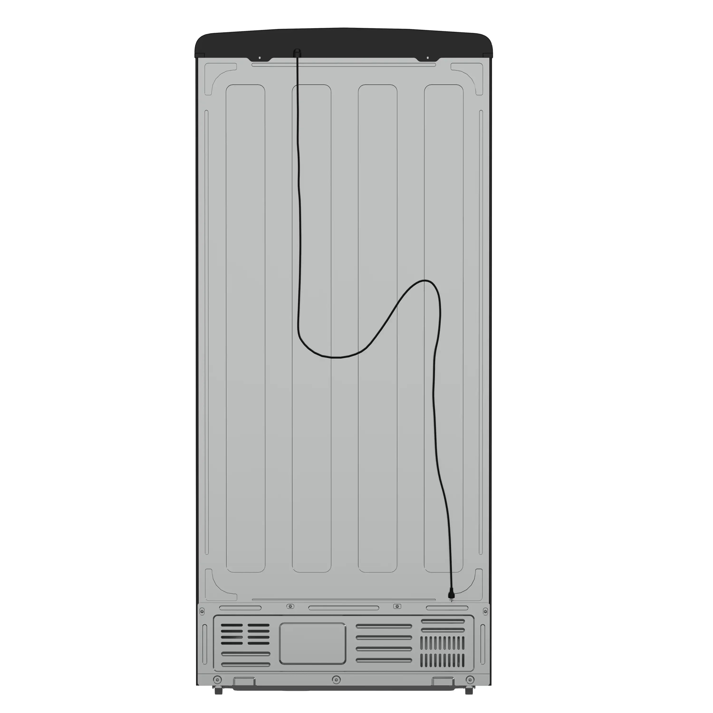Forno Luigi 33-Inch 18 cu.ft. French Door Refrigerator in Black with Antique Brass Handles (FFFFD1791-33BLK)