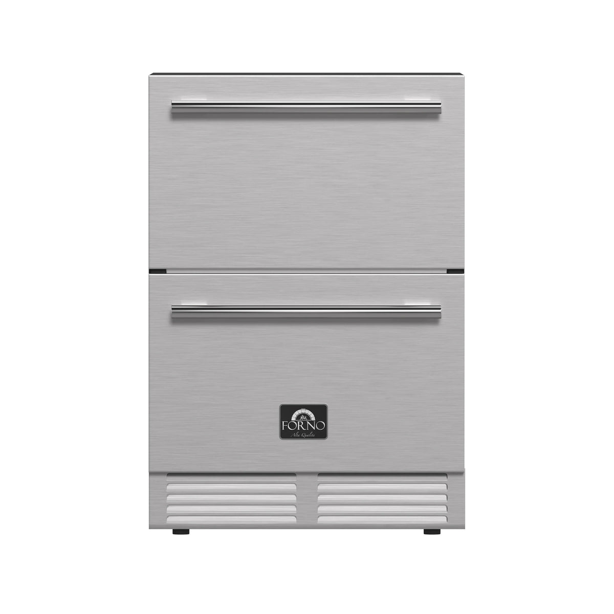 Forno 2 - Piece Appliance Package - 24-Inch Built-In Indoor/Outdoor Drawer Freezer and 24-Inch Drawer Refrigerator in Stainless Steel