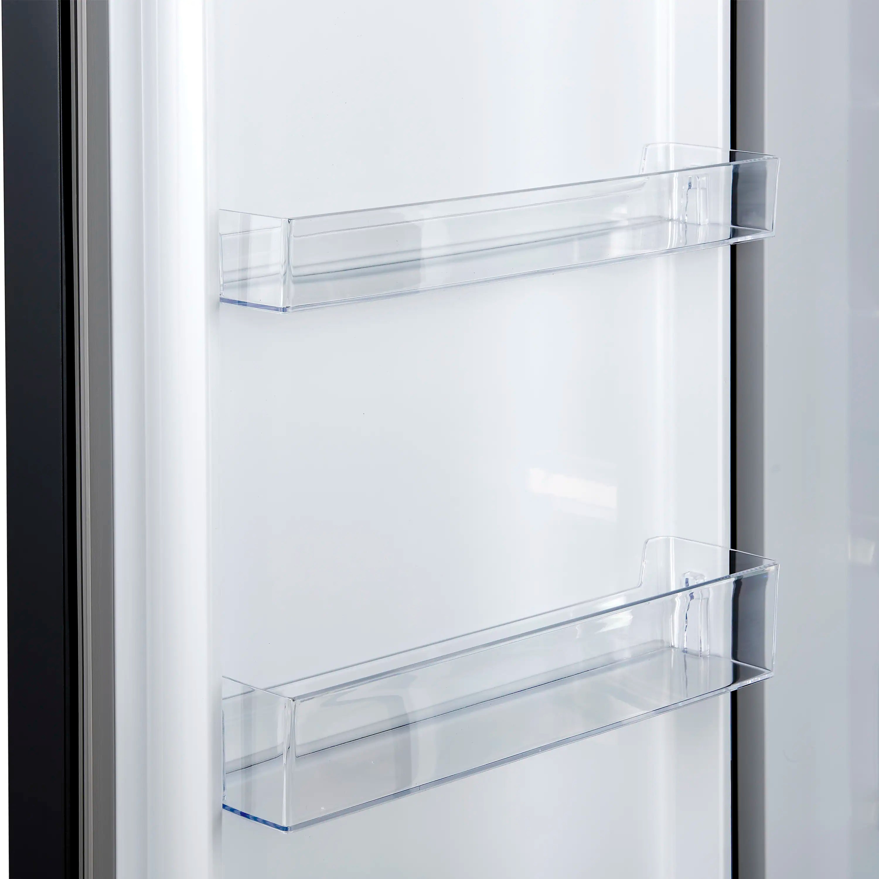 Forno Maderno 28-Inch 13.6 Cu.Ft. Convertible Upright Freezer/Refrigerator in Black with Antique Brass Handle, Left Swing (FFFFD1722-28BLK-LS)