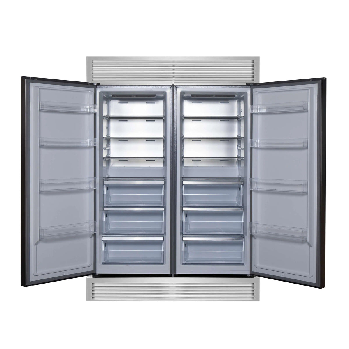Forno Maderno 60-Inch 27.2 Cu. Ft. Built-In Convertible Refrigerator and Freezer in Stainless Steel with Modern Grille Trim (FFFFD1722-60SG)