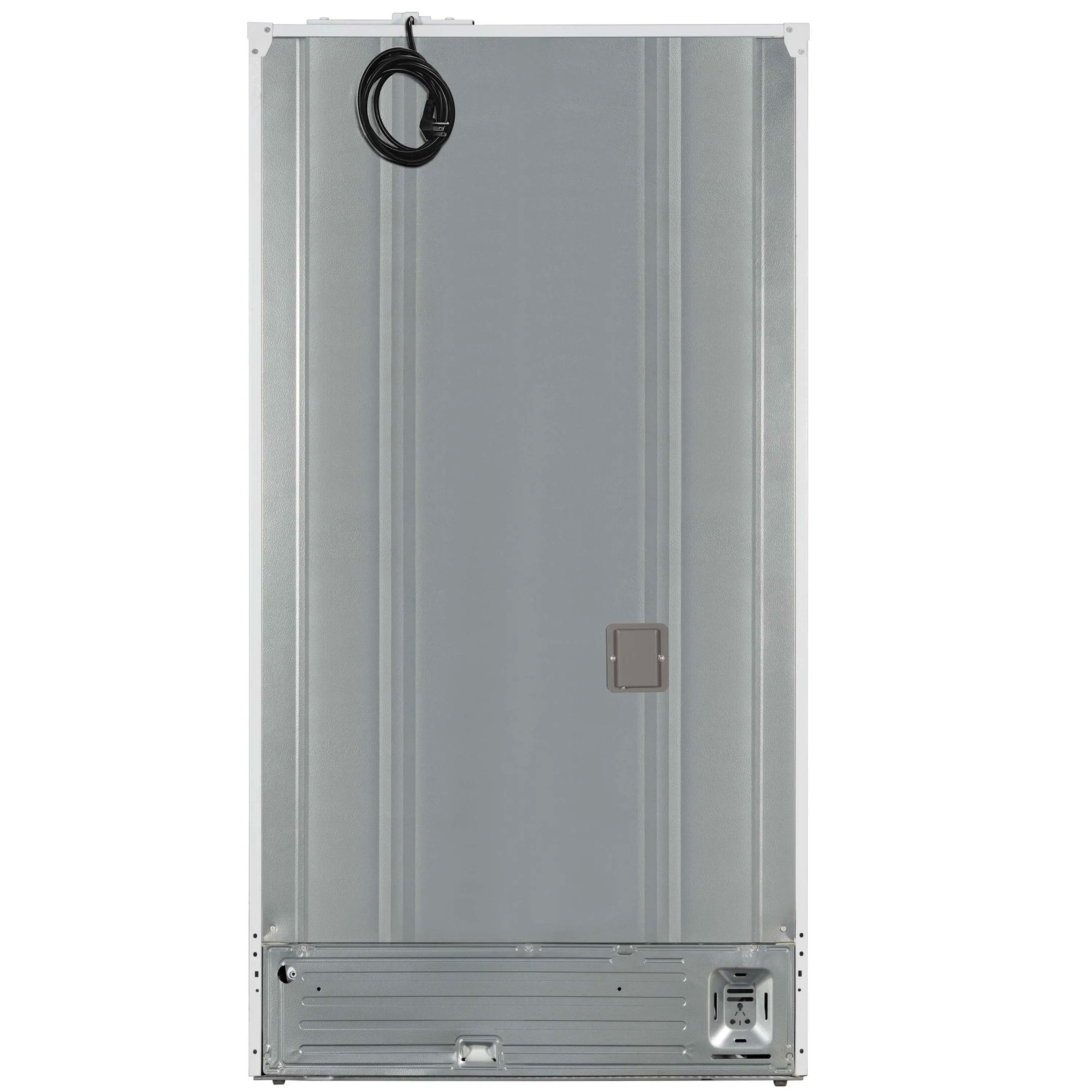 Forno Rivello 36-Inch French Door 27.4 Cu. Ft. Refrigerator with Internal Water Dispenser in White with Antique Brass Handles (FFFFD1783-36WHT)