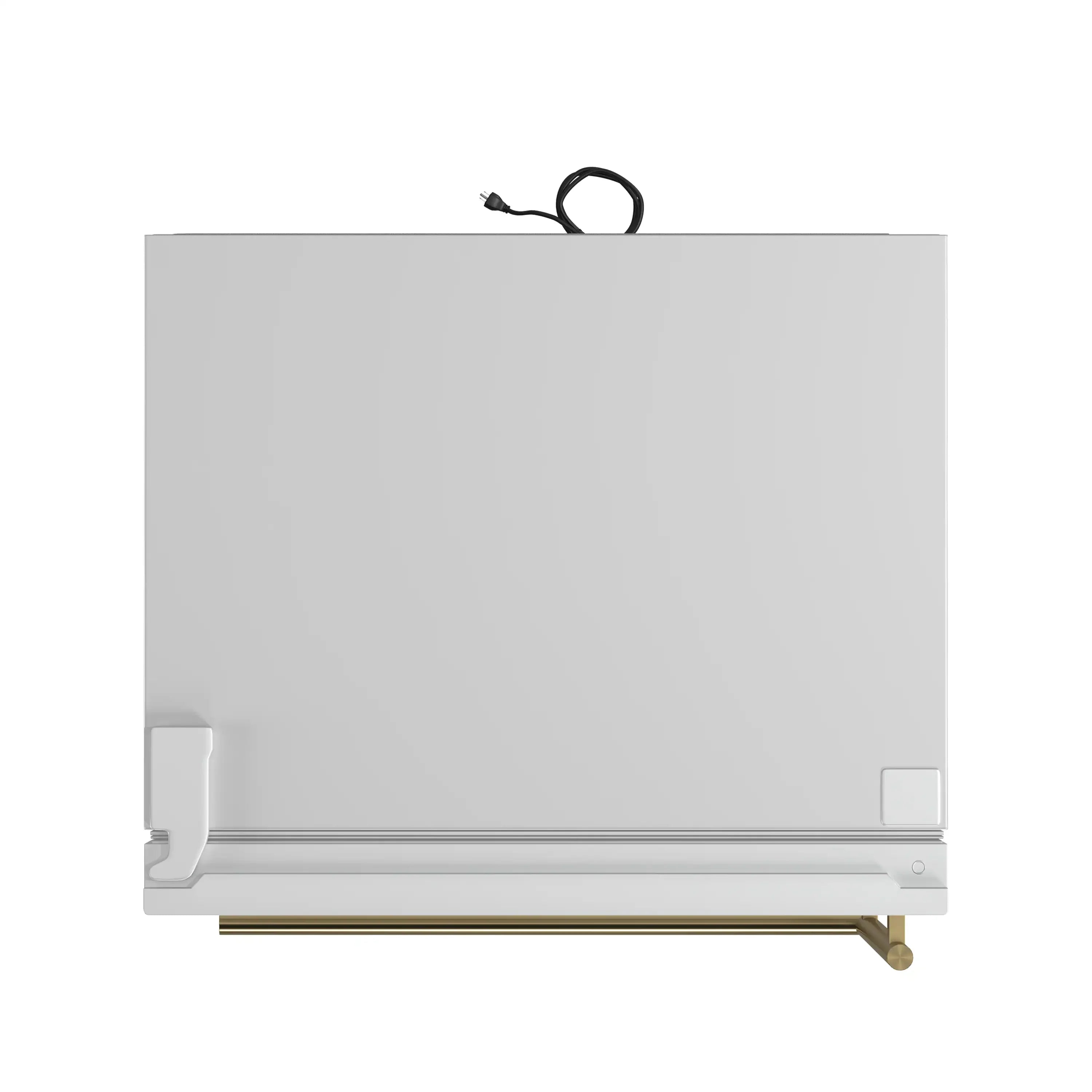 Forno Milano Espresso 31-Inch 17.2 cu. ft. Refrigerator and Bottom Freezer in White with Antique Brass Handle, Left Hinge (FFFFD1786-31WHT)