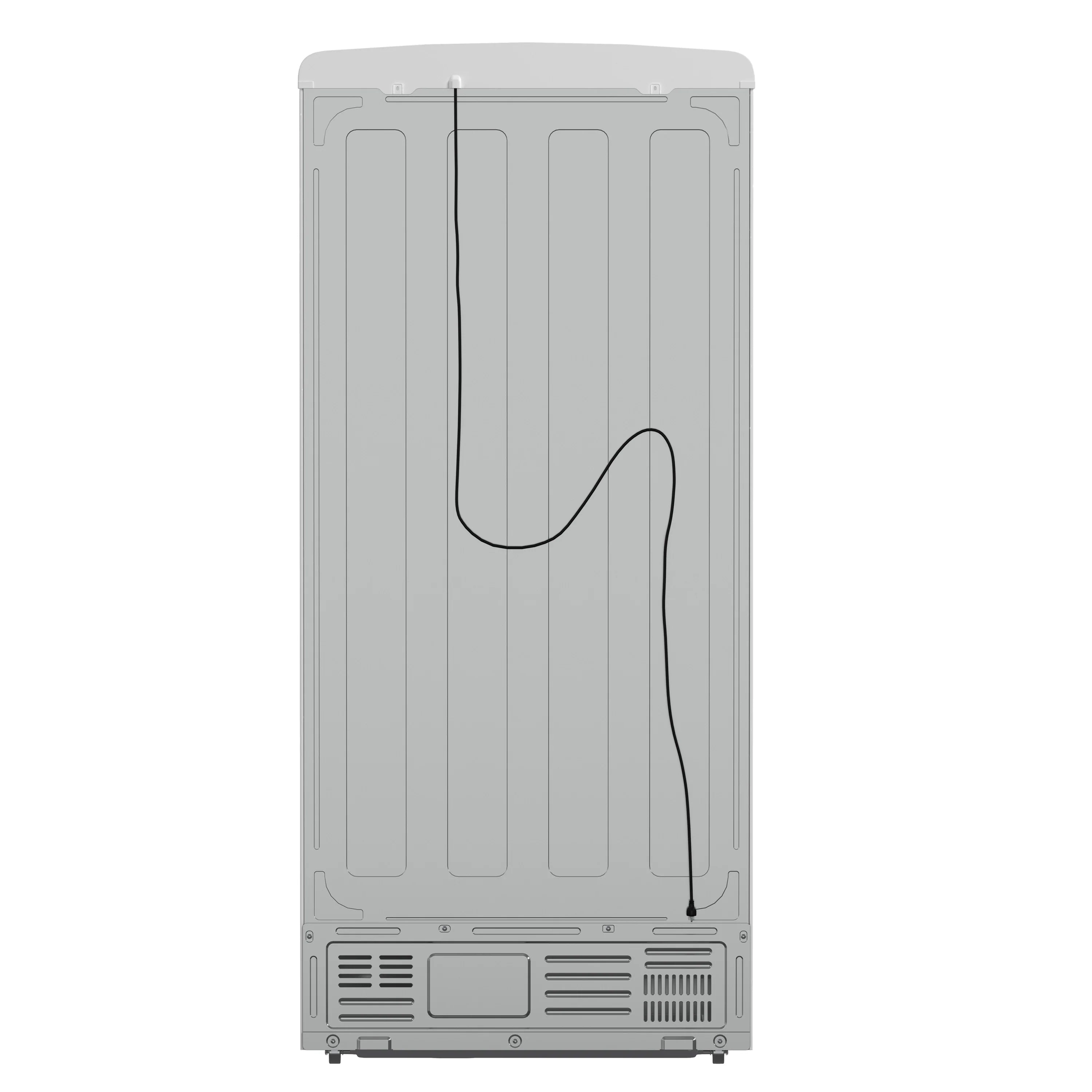 Forno Luigi 33-Inch 18 cu.ft. French Door Refrigerator in White with Antique Brass Handles (FFFFD1791-33WHT)