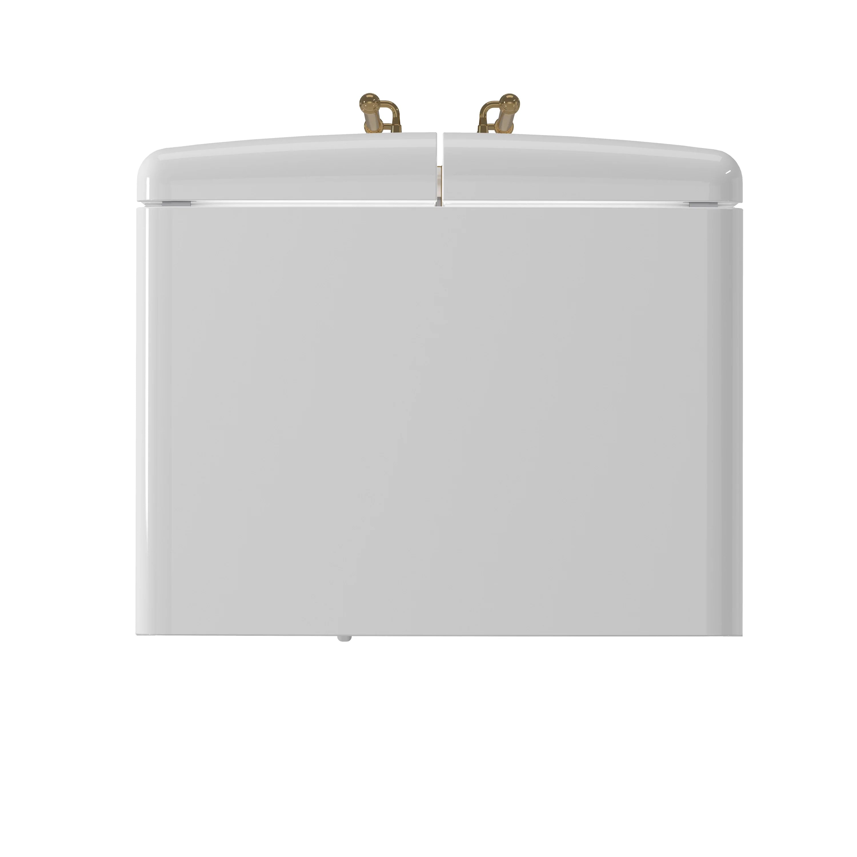 Forno Luigi 33-Inch 18 cu.ft. French Door Refrigerator in White with Antique Brass Handles (FFFFD1791-33WHT)