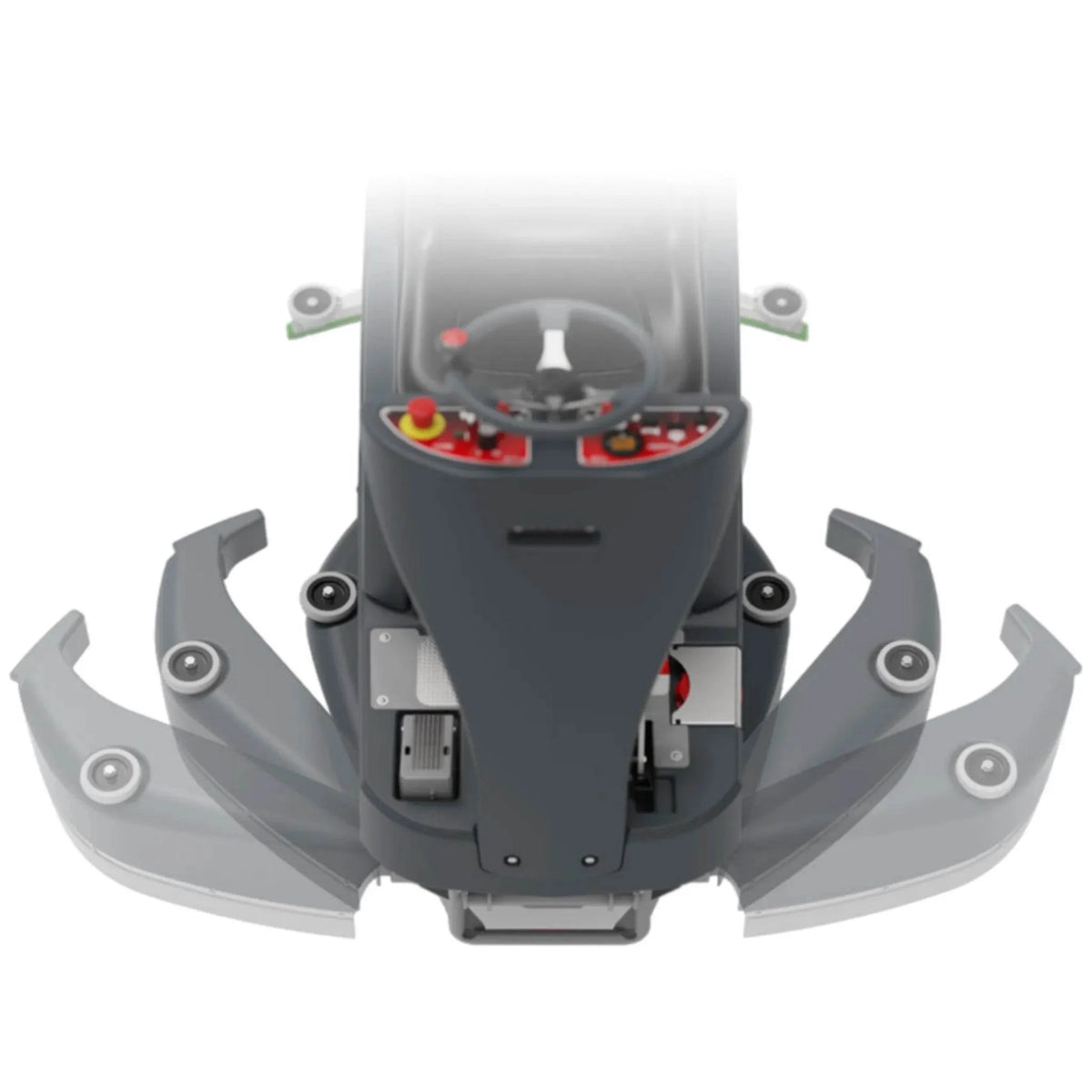 NaceCare TVL 850/150T Ride-On Floor Scrubber 918291 - scrub deck wings expanded
