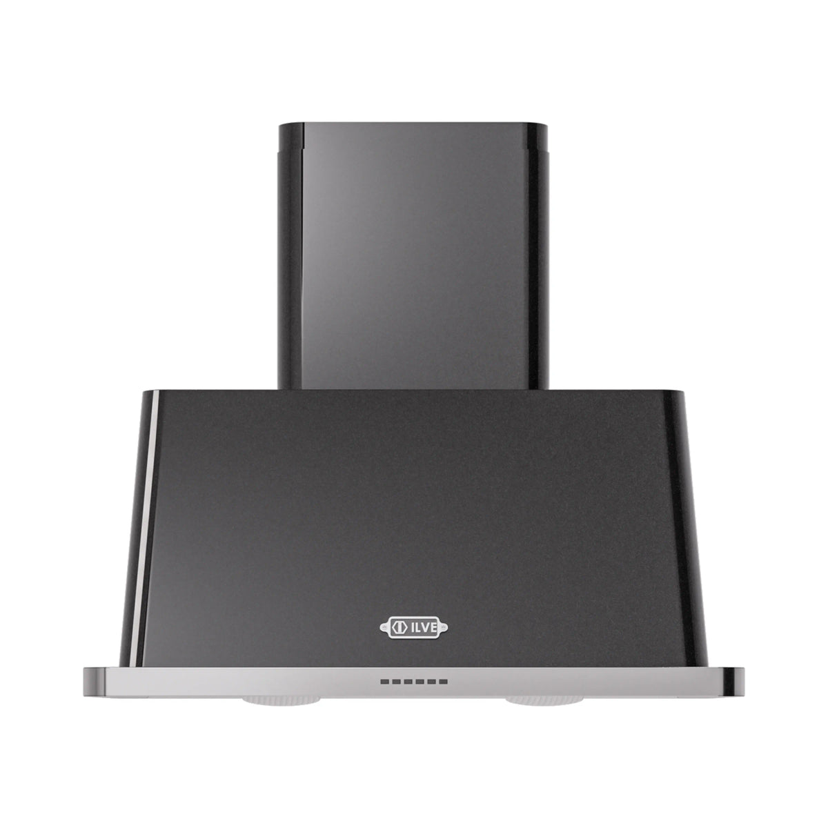 ILVE Majestic 36-Inch Wall-Mount Range Hood, 600 CFM, Glossy Black (UAM90BK)