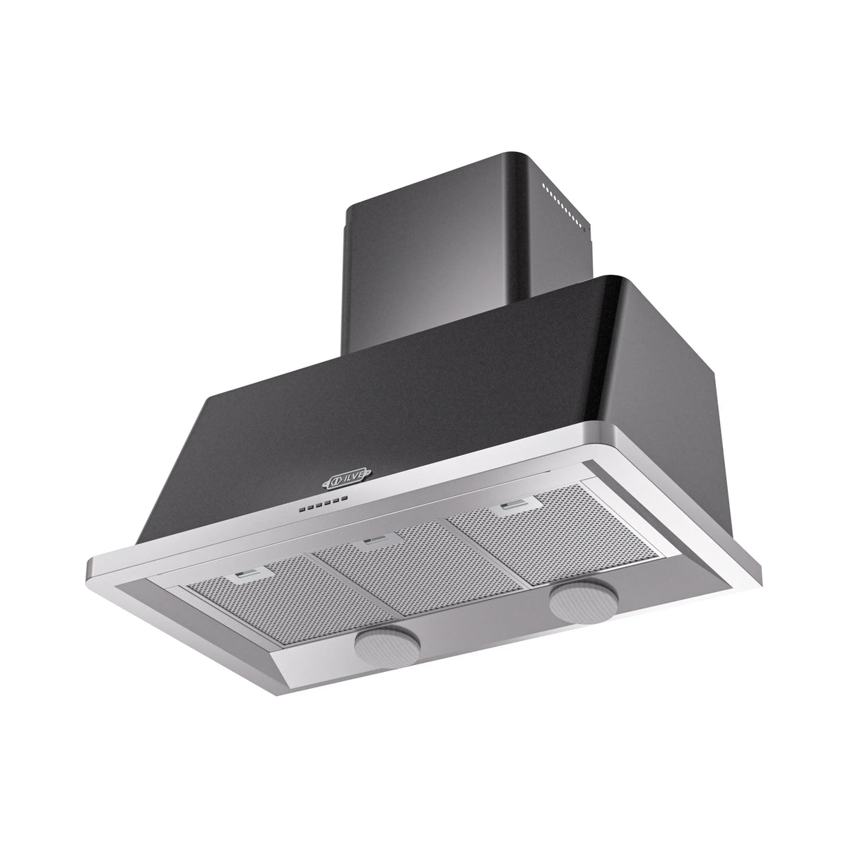 ILVE Majestic 40-Inch Wall-Mount Range Hood, 600 CFM, Glossy Black (UAM100BK)