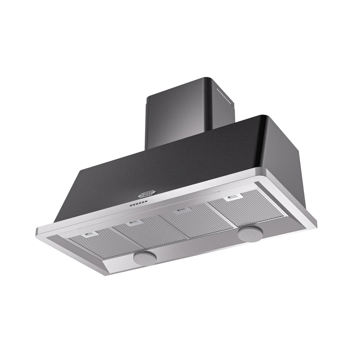 ILVE Majestic 48-Inch Wall-Mount Range Hood, 850 CFM, Glossy Black (UAM120BK)