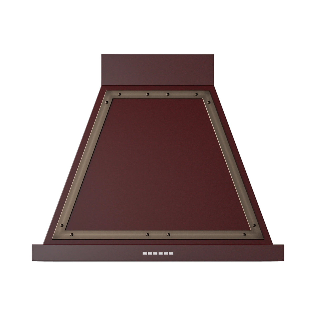 ILVE Nostalgie II 30-Inch 600 CFM Wall Mounted Range Hood in Burgundy with Burnished Bronze Trim (UANB30BUB)