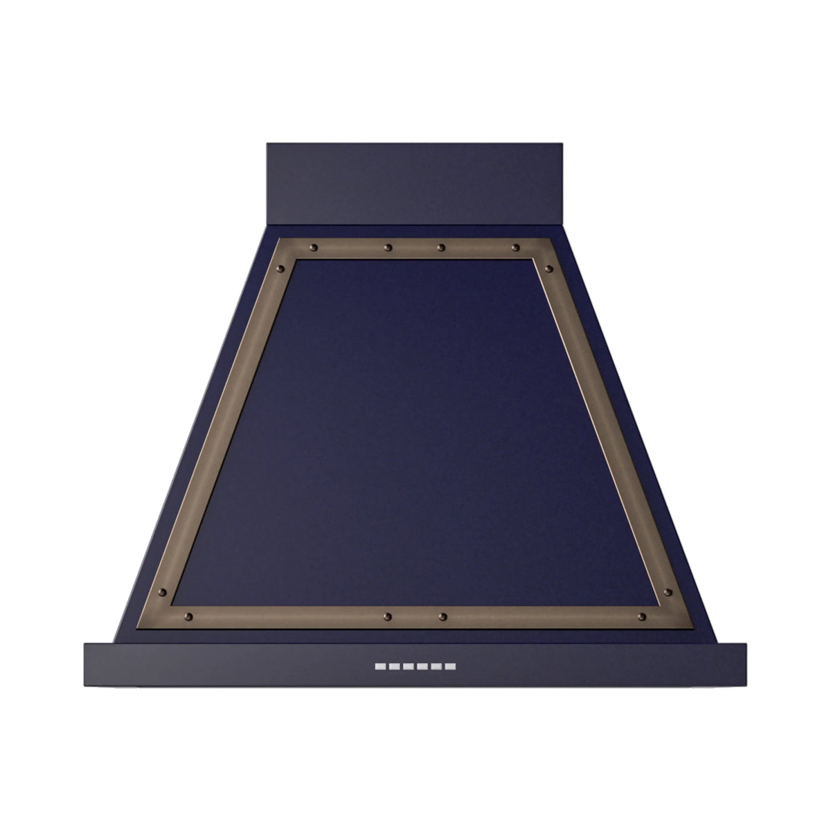 ILVE Nostalgie II 30-Inch 600 CFM Wall Mounted Range Hood in Midnight Blue with Burnished Bronze Trim (UANB30MBB)