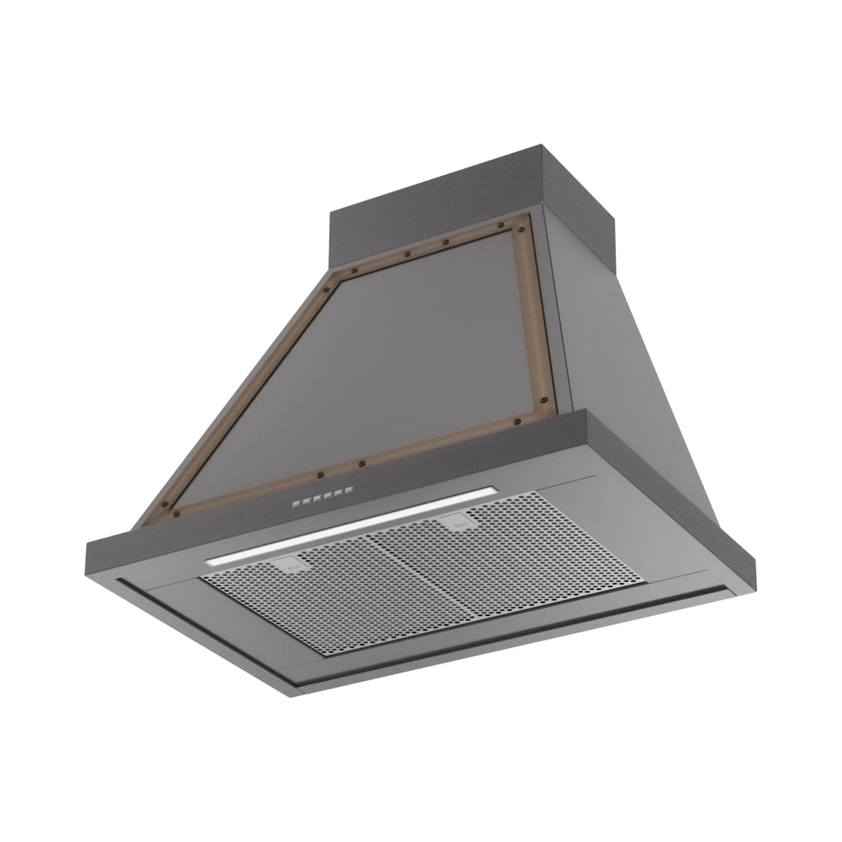 ILVE Nostalgie II 30-Inch 600 CFM Wall Mounted Range Hood in Graphite Matte with Burnished Bronze Trim (UANB30MGB)