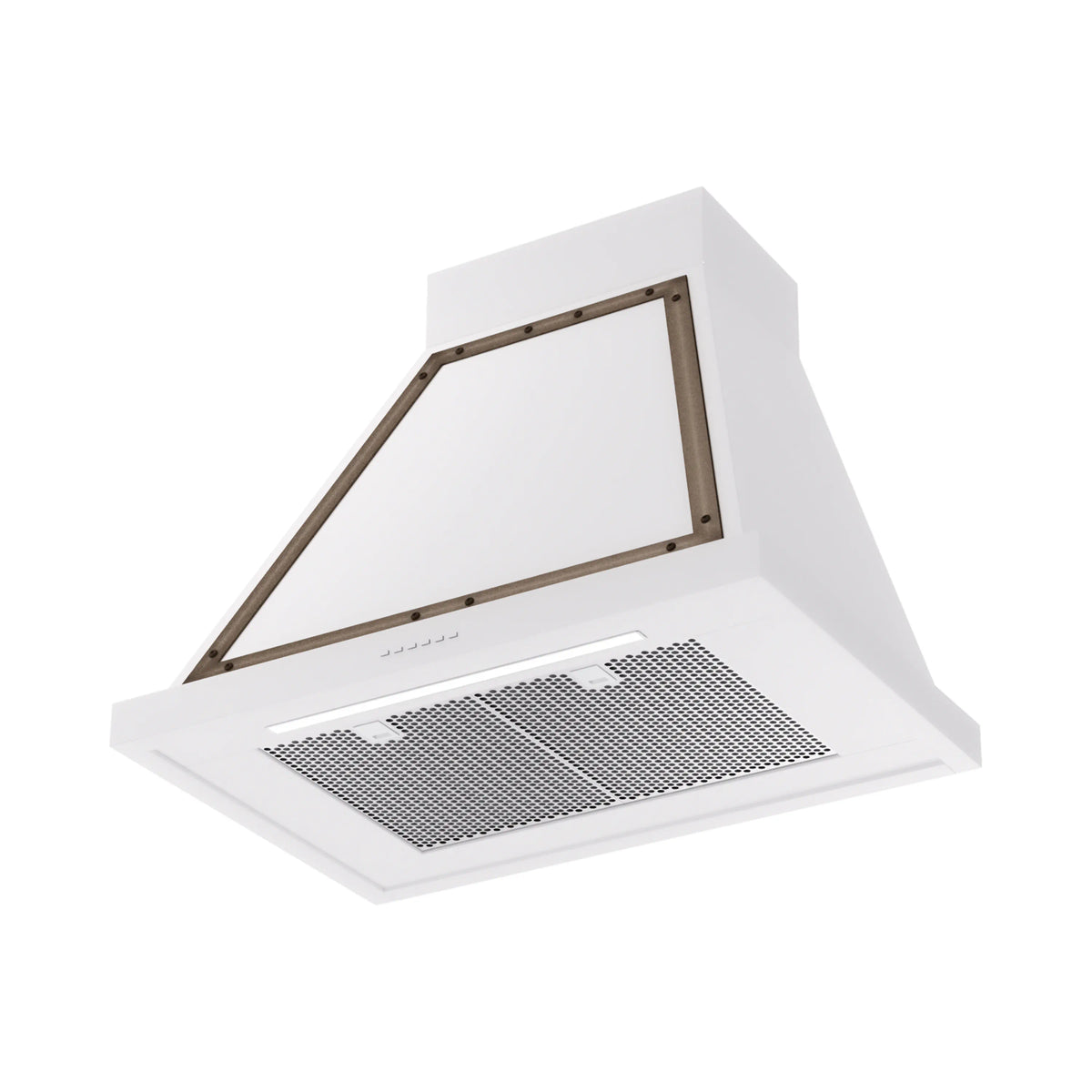 ILVE Nostalgie II 30-Inch 600 CFM Wall Mounted Range Hood in White with Burnished Bronze Trim (UANB30WHB)