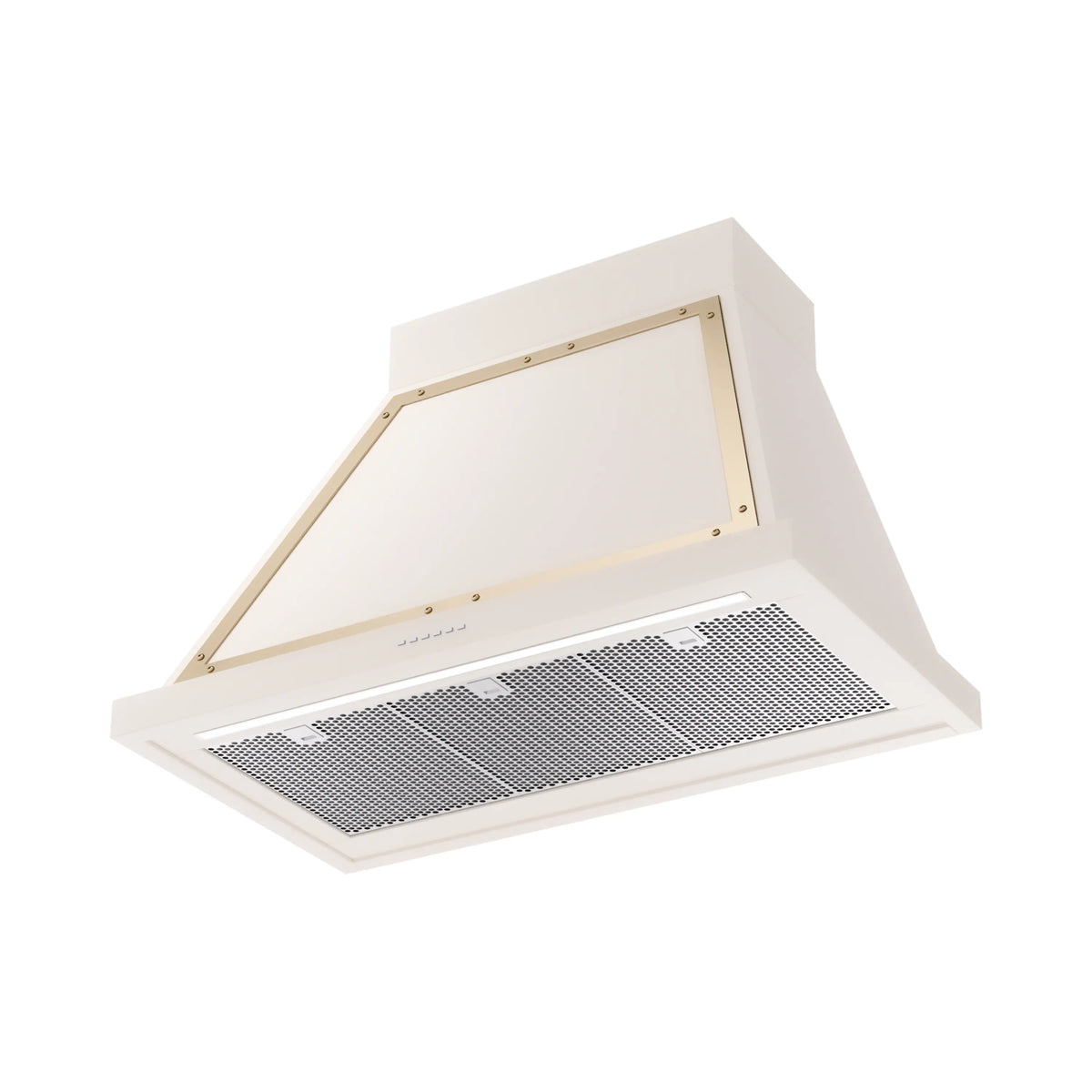 ILVE Nostalgie II 36-Inch Wall-Mount Range Hood, 600 CFM, Antique White with Brass Trim (UANB36AWG)