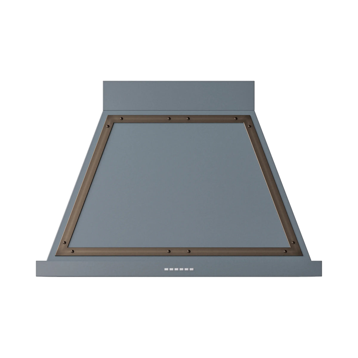 ILVE Nostalgie II 36-Inch 600 CFM Wall Mounted Ranged Hood in Blue Grey with Burnished Bronze Trim (UANB36BGB)