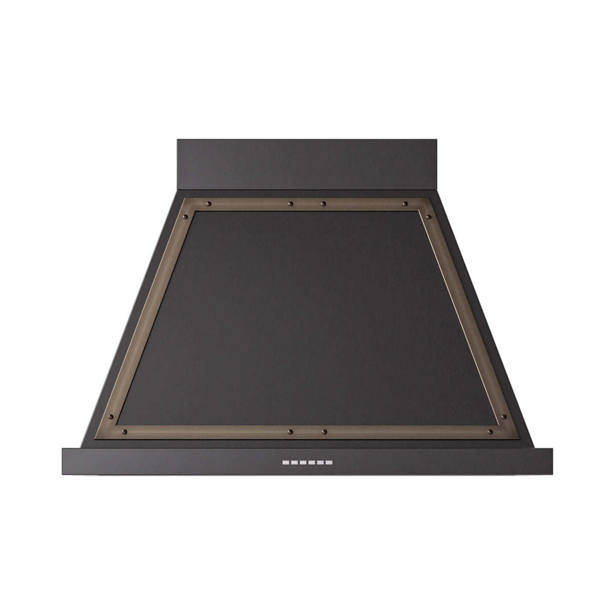ILVE Nostalgie II 36-Inch 600 CFM Wall Mounted Range Hood in Glossy Black with Burnished Bronze Trim (UANB36BKB)
