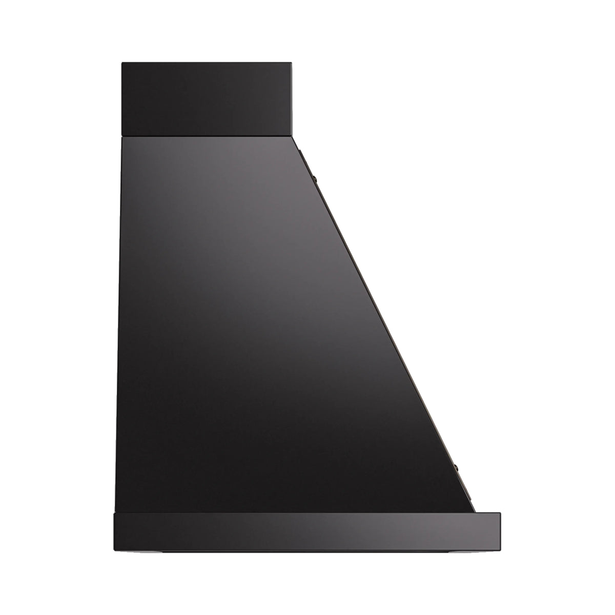 ILVE Nostalgie II 36-Inch 600 CFM Wall Mounted Range Hood in Glossy Black with Burnished Bronze Trim (UANB36BKB)