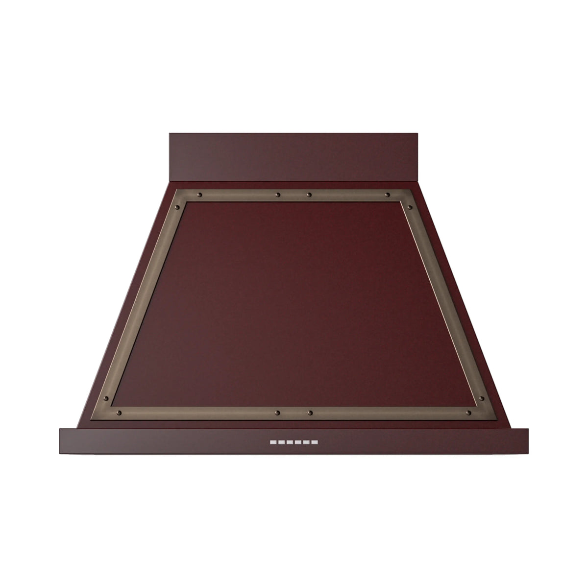 ILVE Nostalgie II 36-Inch 600 CFM Wall Mounted Range Hood in Burgundy with Burnished Bronze Trim (UANB36BUB)