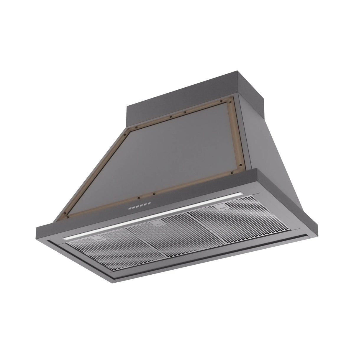 ILVE Nostalgie II 36-Inch 600 CFM Wall Mounted Range Hood in Graphite Matte with Burnished Bronze Trim (UANB36MGB)