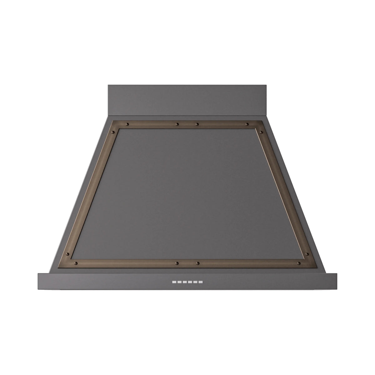 ILVE Nostalgie II 36-Inch 600 CFM Wall Mounted Range Hood in Graphite Matte with Burnished Bronze Trim (UANB36MGB)