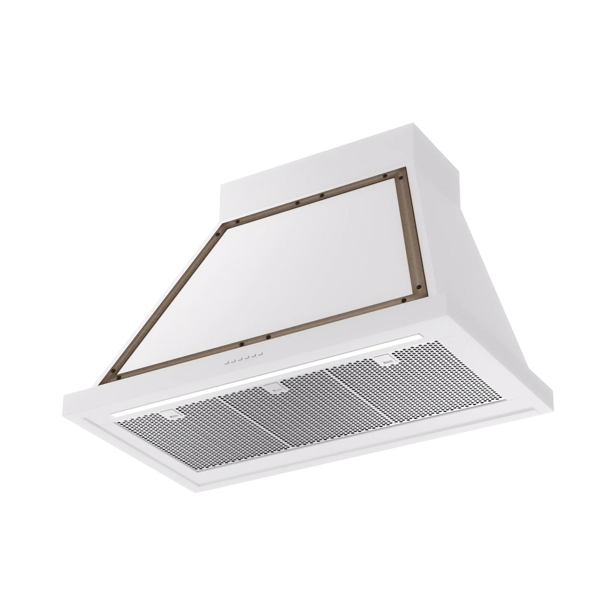 ILVE Nostalgie II 36-Inch 600 CFM Wall Mounted Range Hood in White with Burnished Bronze Trim (UANB36WHB)
