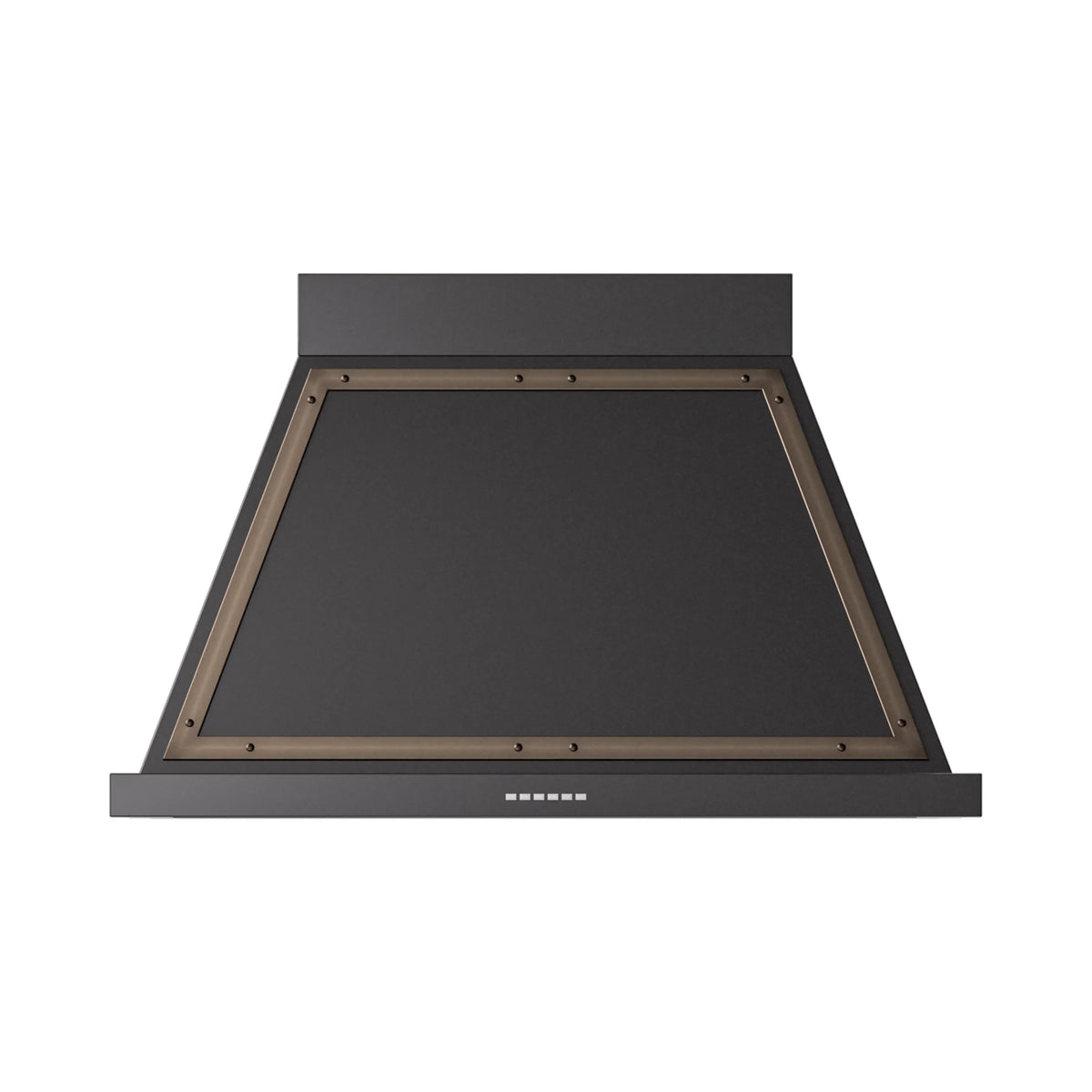 ILVE Nostalgie II 40-Inch 600 CFM Wall Mounted Range Hood in Glossy Black with Burnished Bronze Trim (UANB40BKB)