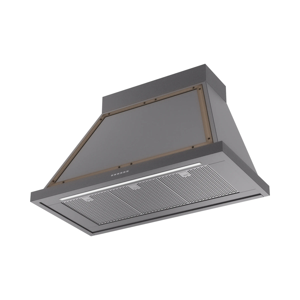 ILVE Nostalgie II 40-Inch 600 CFM Wall Mounted Range Hood in Graphite Matte with Burnished Bronze Trim (UANB40MGB)