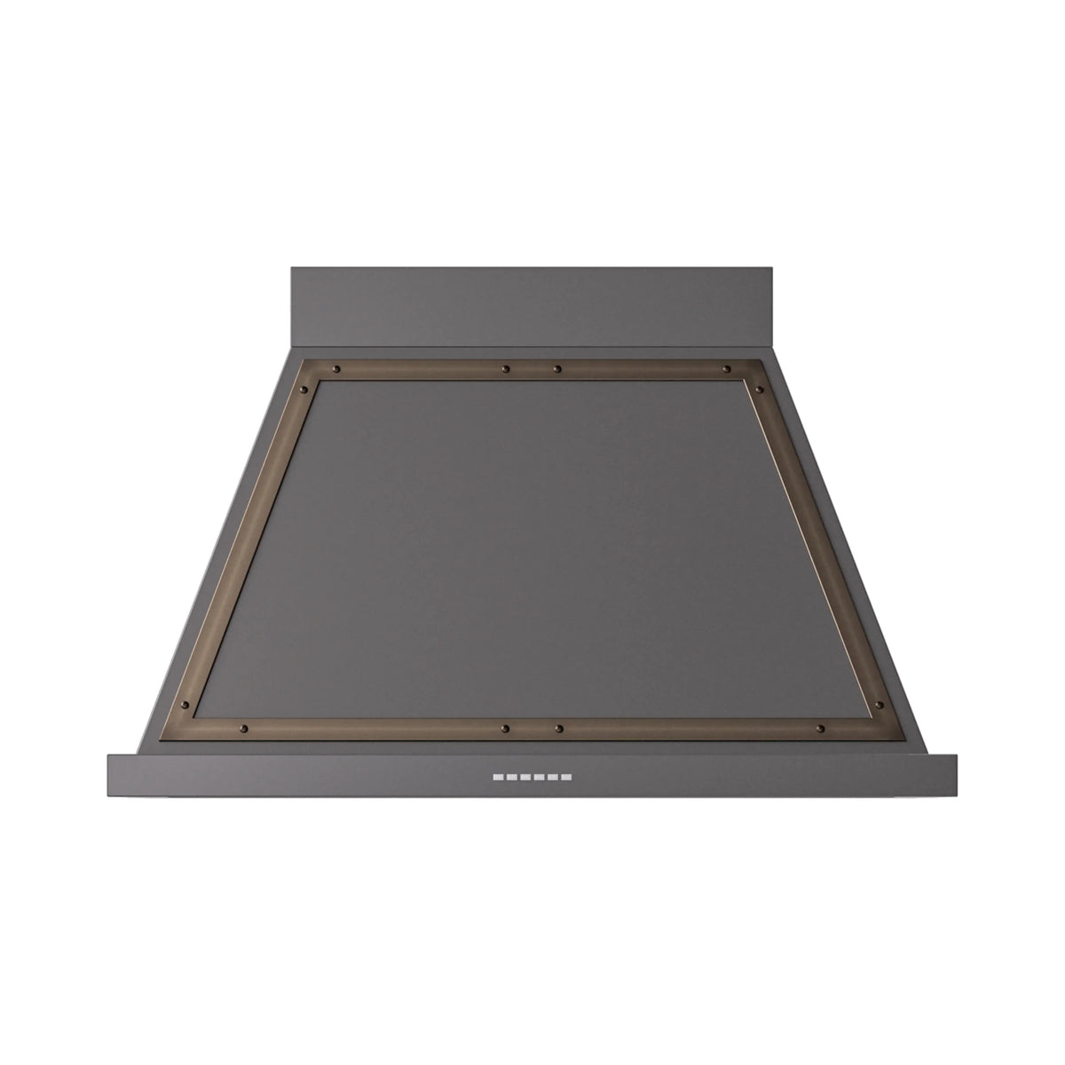 ILVE Nostalgie II 40-Inch 600 CFM Wall Mounted Range Hood in Graphite Matte with Burnished Bronze Trim (UANB40MGB)