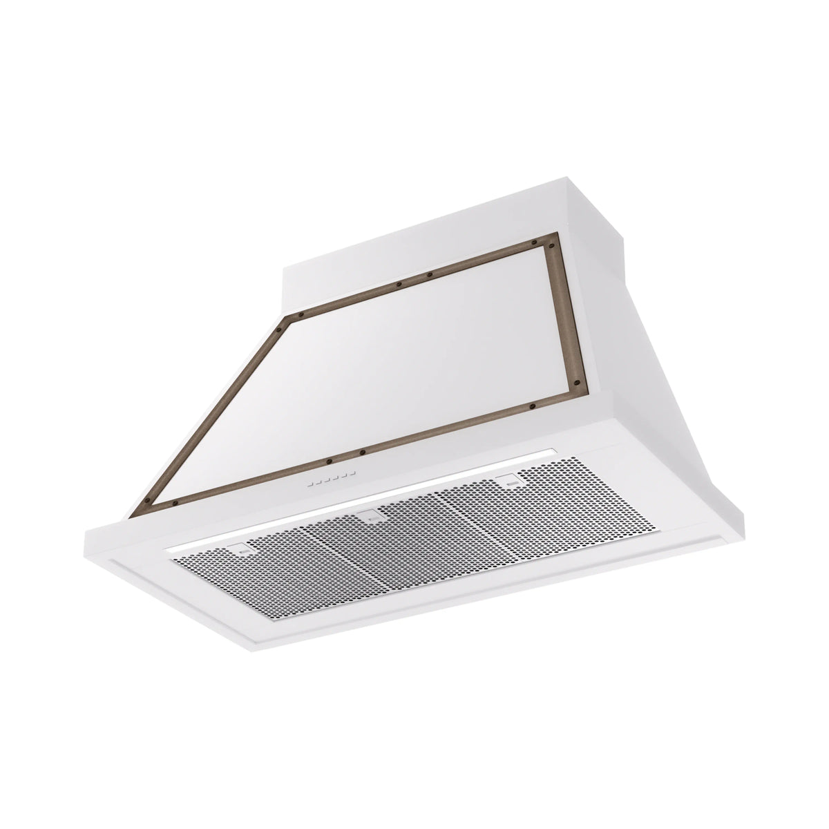 ILVE Nostalgie II 40-Inch 600 CFM Wall Mounted Range Hood in White with Burnished Bronze Trim (UANB40WHB)
