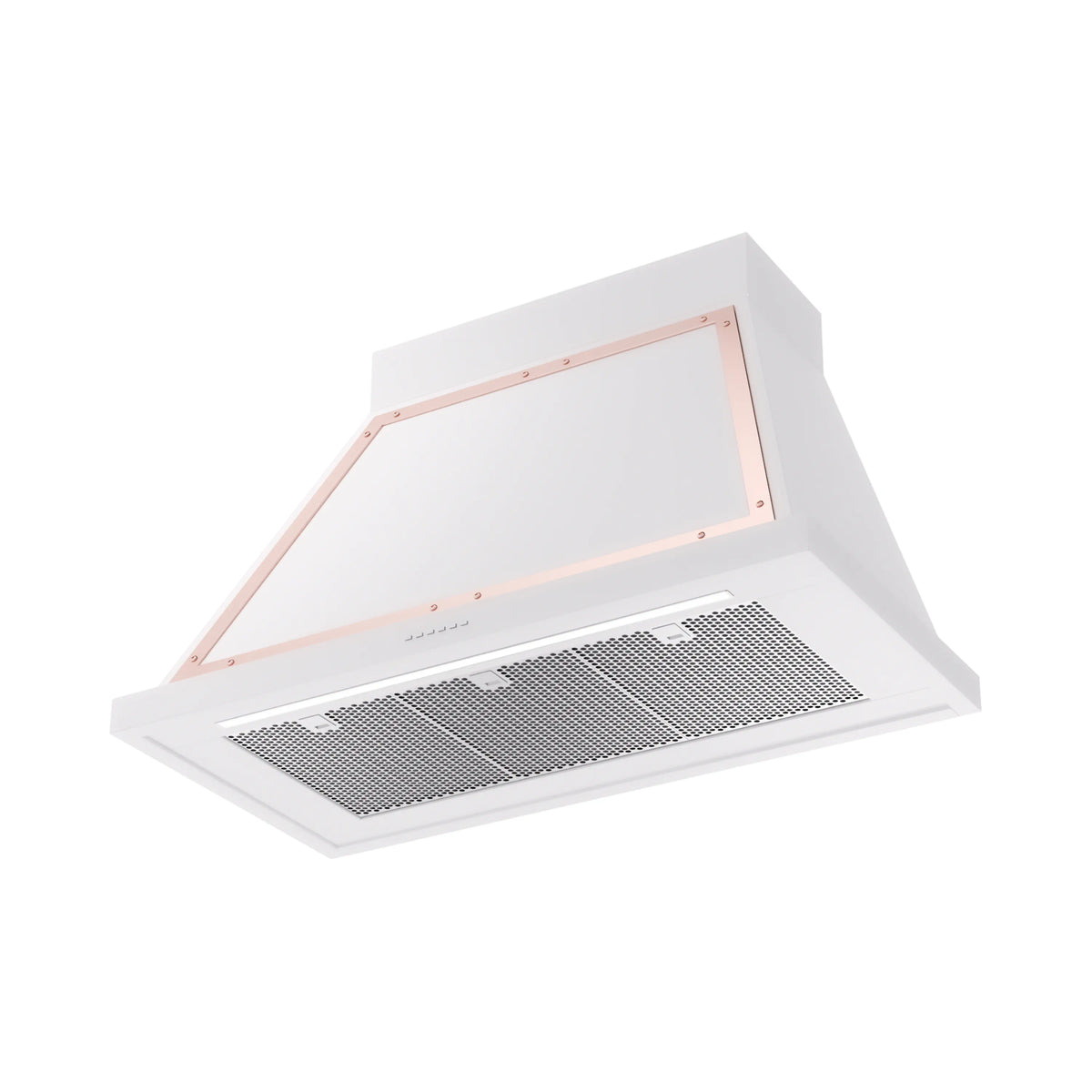 ILVE Nostalgie II 40-Inch 600 CFM Wall Mounted Range Hood in White with Copper Trim (UANB40WHP)