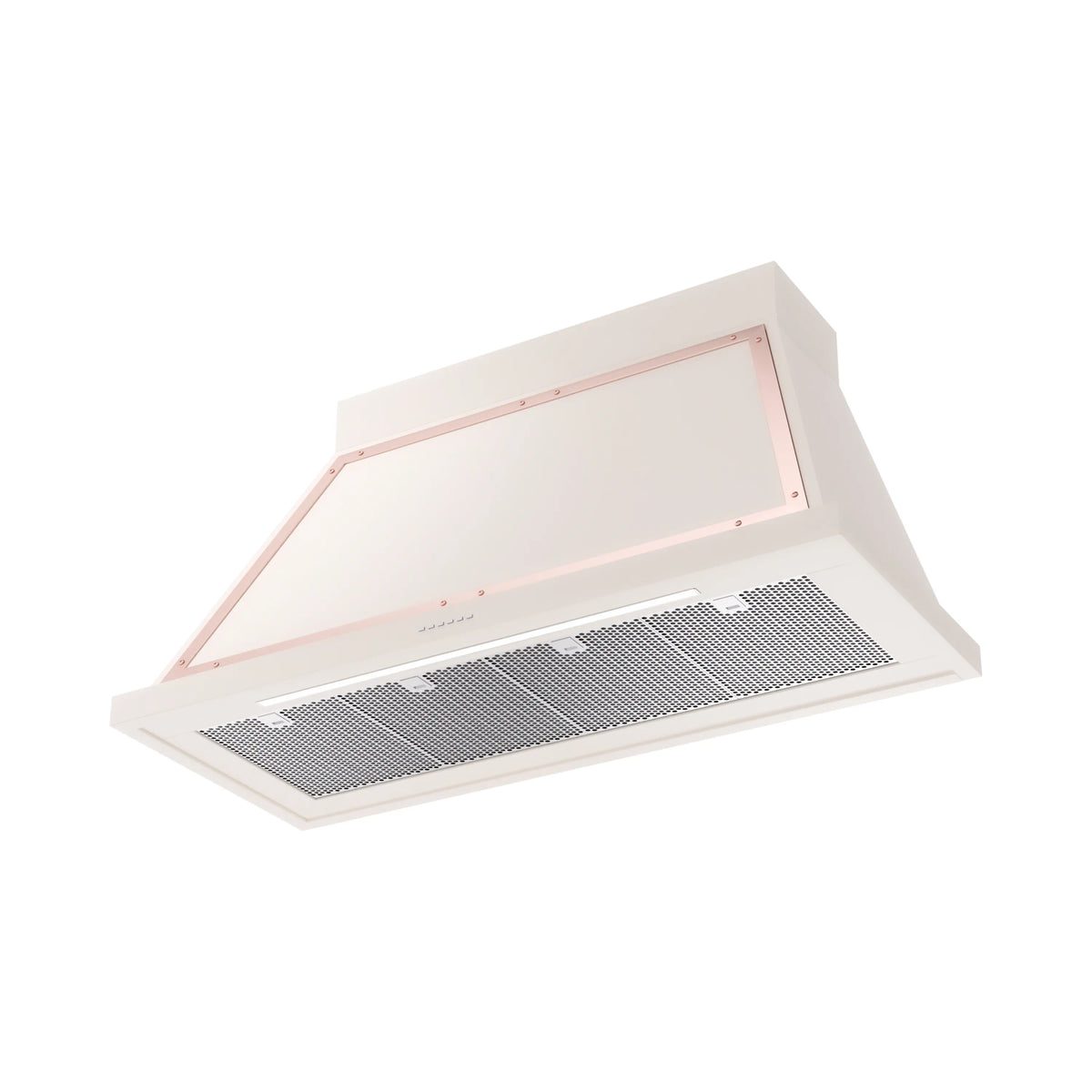 ILVE Nostalgie II 48-Inch 600 CFM Wall Mounted Range Hood in Antique White with Copper Trim (UANB48AWP)