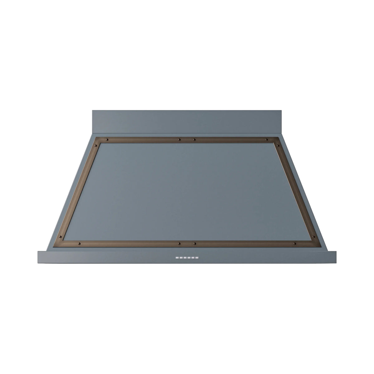 ILVE Nostalgie II 48-Inch 600 CFM Wall Mounted Range Hood in Blue Grey with Burnished Bronze Trim (UANB48BGB)