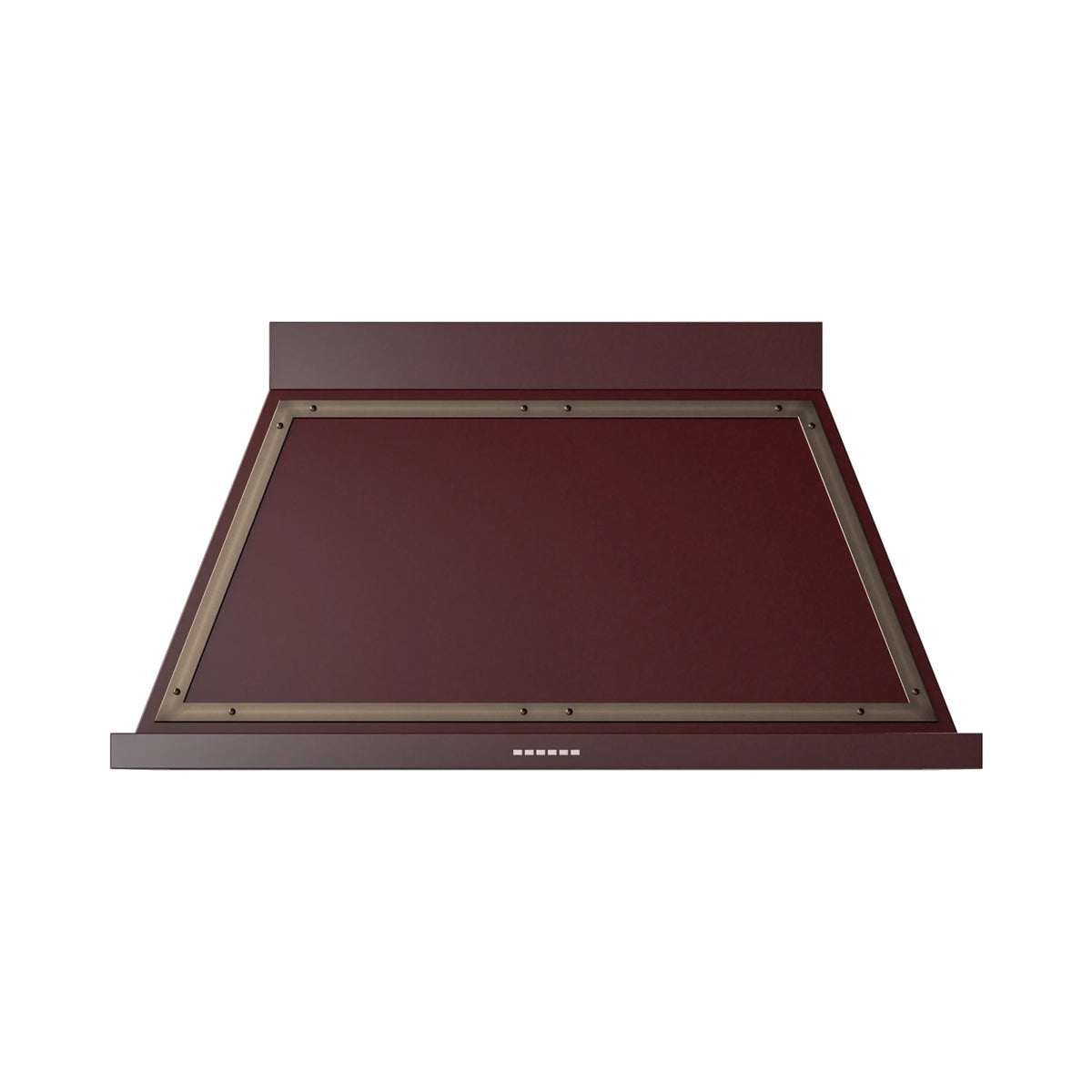 ILVE Nostalgie II 48-Inch 600 CFM Wall Mounted Range Hood in Burgundy with Burnished Bronze Trim (UANB48BUB)