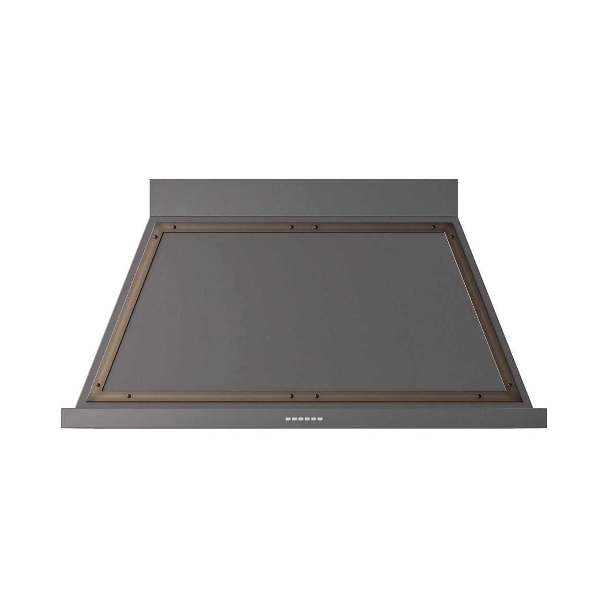 ILVE Nostalgie II 48-Inch 600 CFM Wall Mounted Range Hood in Graphite Matte with Burnished Bronze Trim (UANB48MGB)