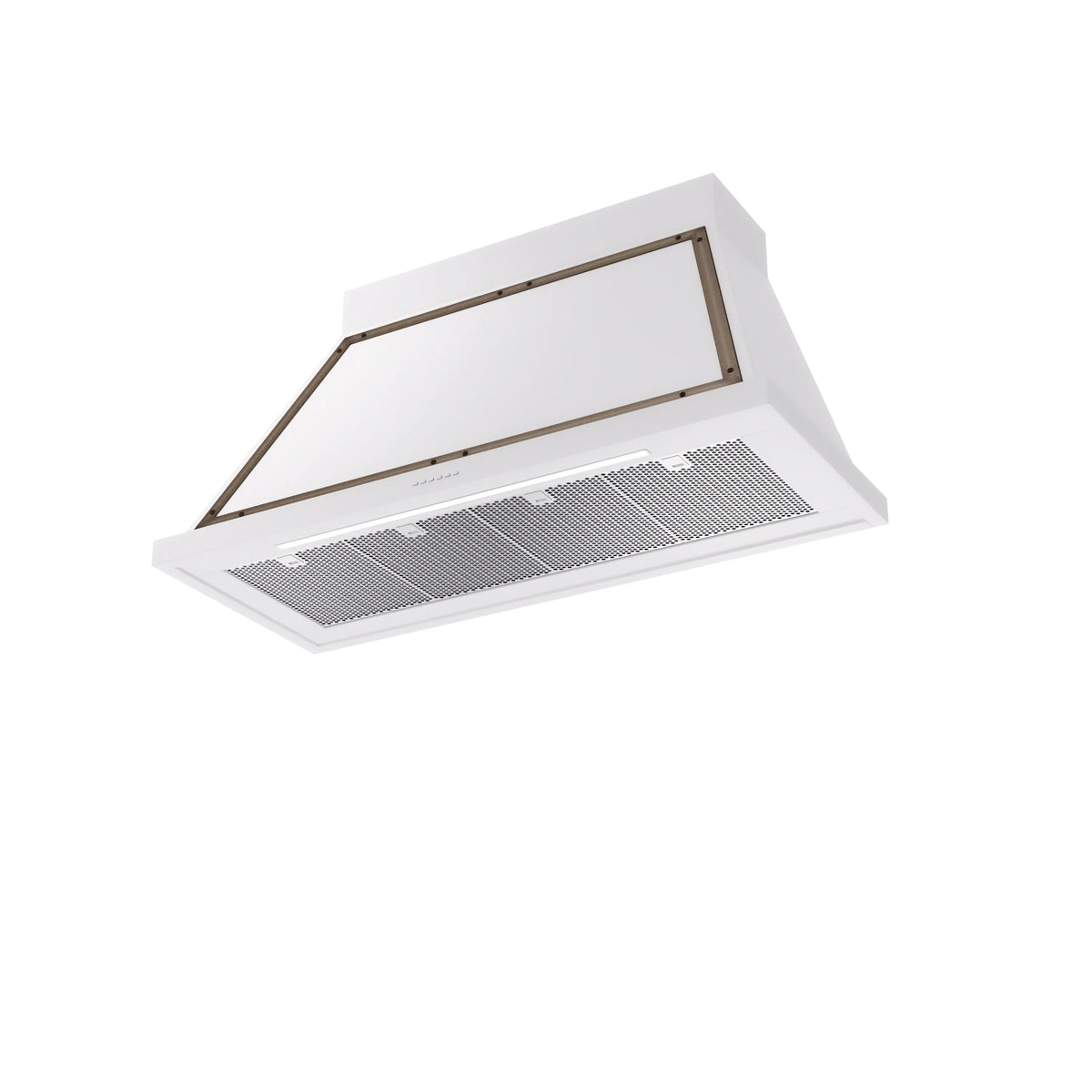 ILVE Nostalgie II 48-Inch 600 CFM Wall Mounted Range Hood in White with Burnished Bronze Trim (UANB48WHB)