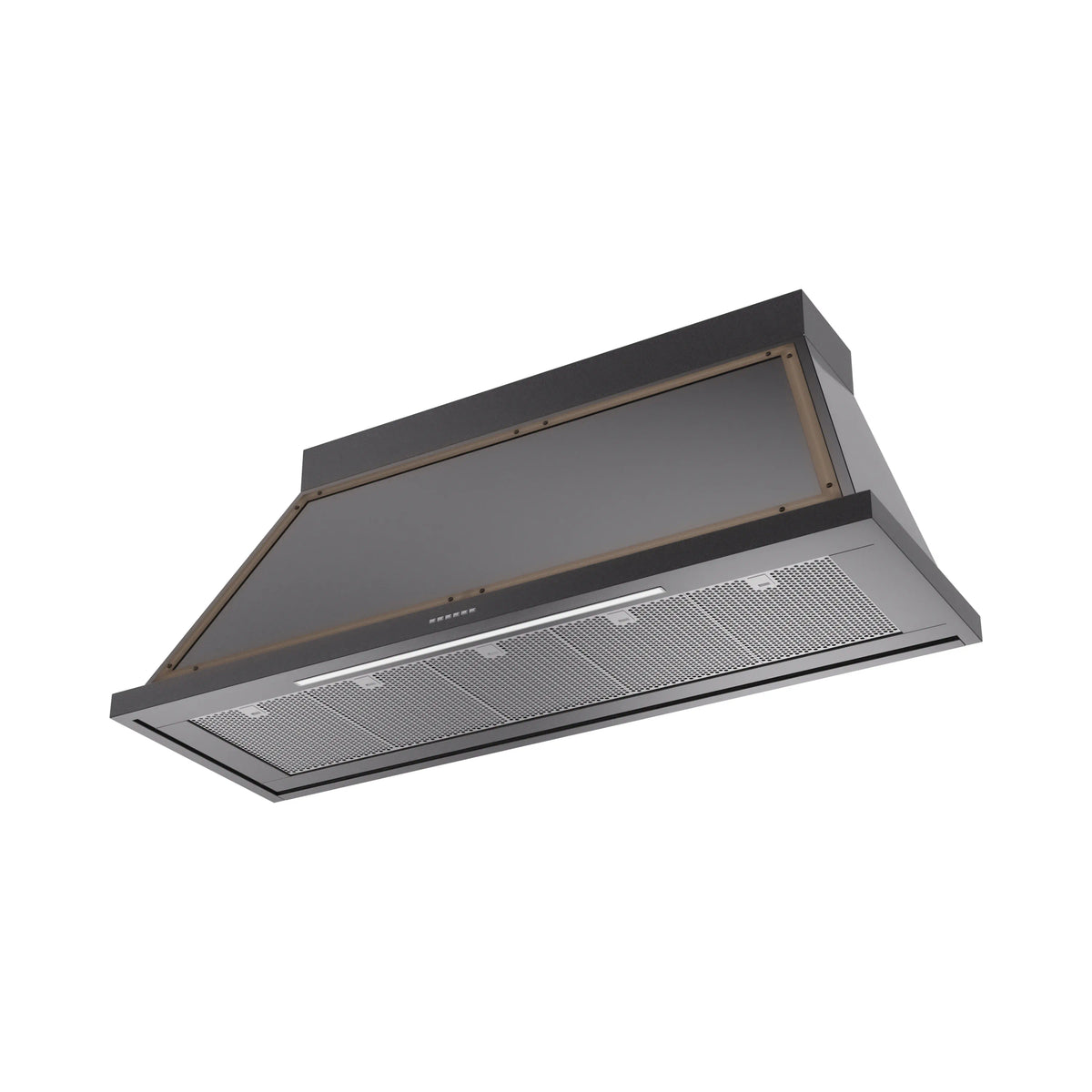 ILVE Nostalgie II 60-Inch 600 CFM Wall Mounted Range Hood in Glossy Black with Burnished Bronze Trim (UANB60BKB)
