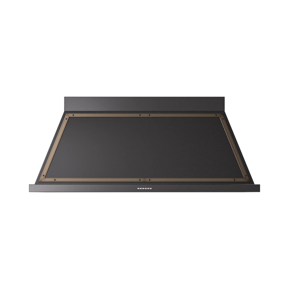 ILVE Nostalgie II 60-Inch 600 CFM Wall Mounted Range Hood in Glossy Black with Burnished Bronze Trim (UANB60BKB)