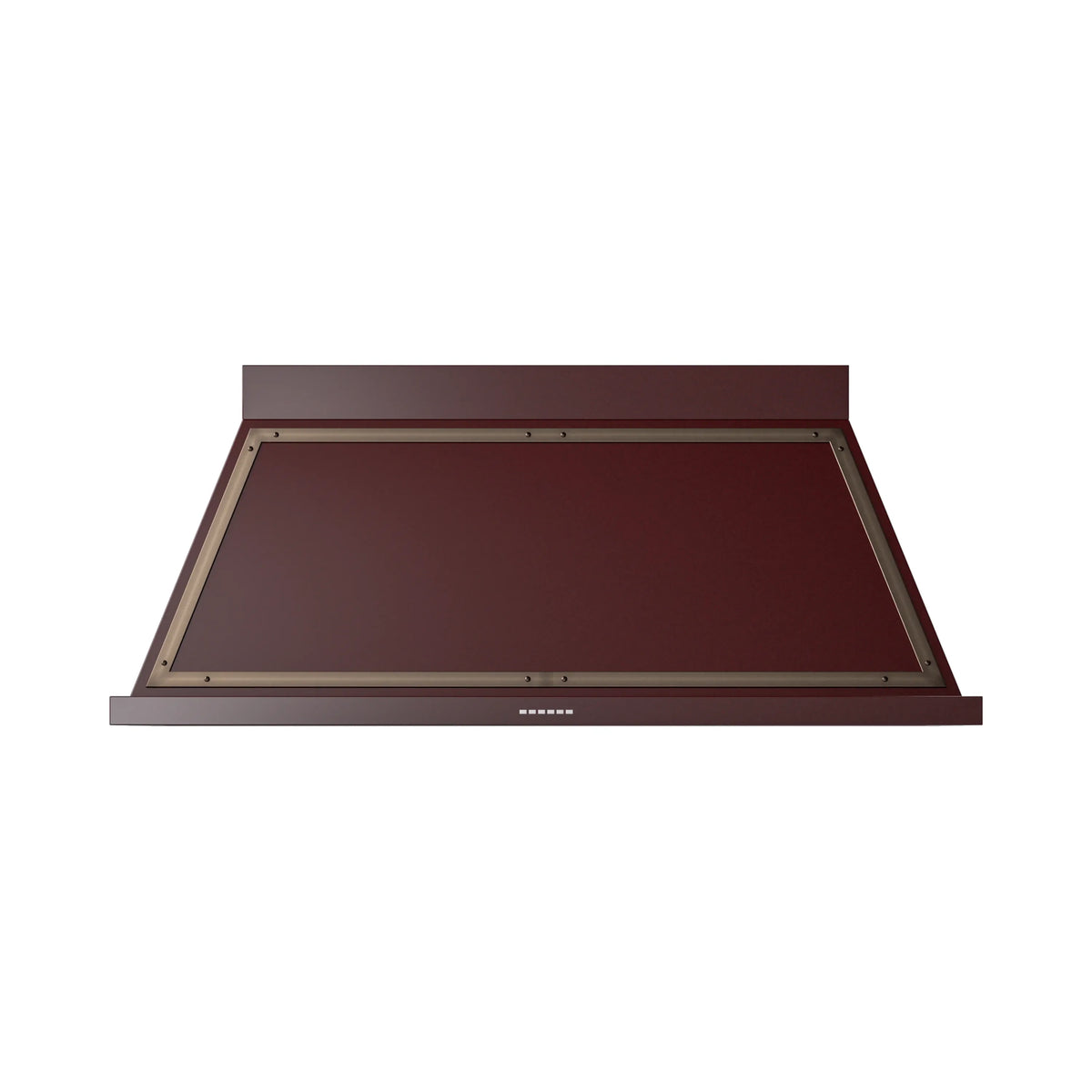 ILVE Nostalgie II 60-Inch 600 CFM Wall Mounted Range Hood in Burgundy with Burnished Bronze Trim (UANB60BUB)