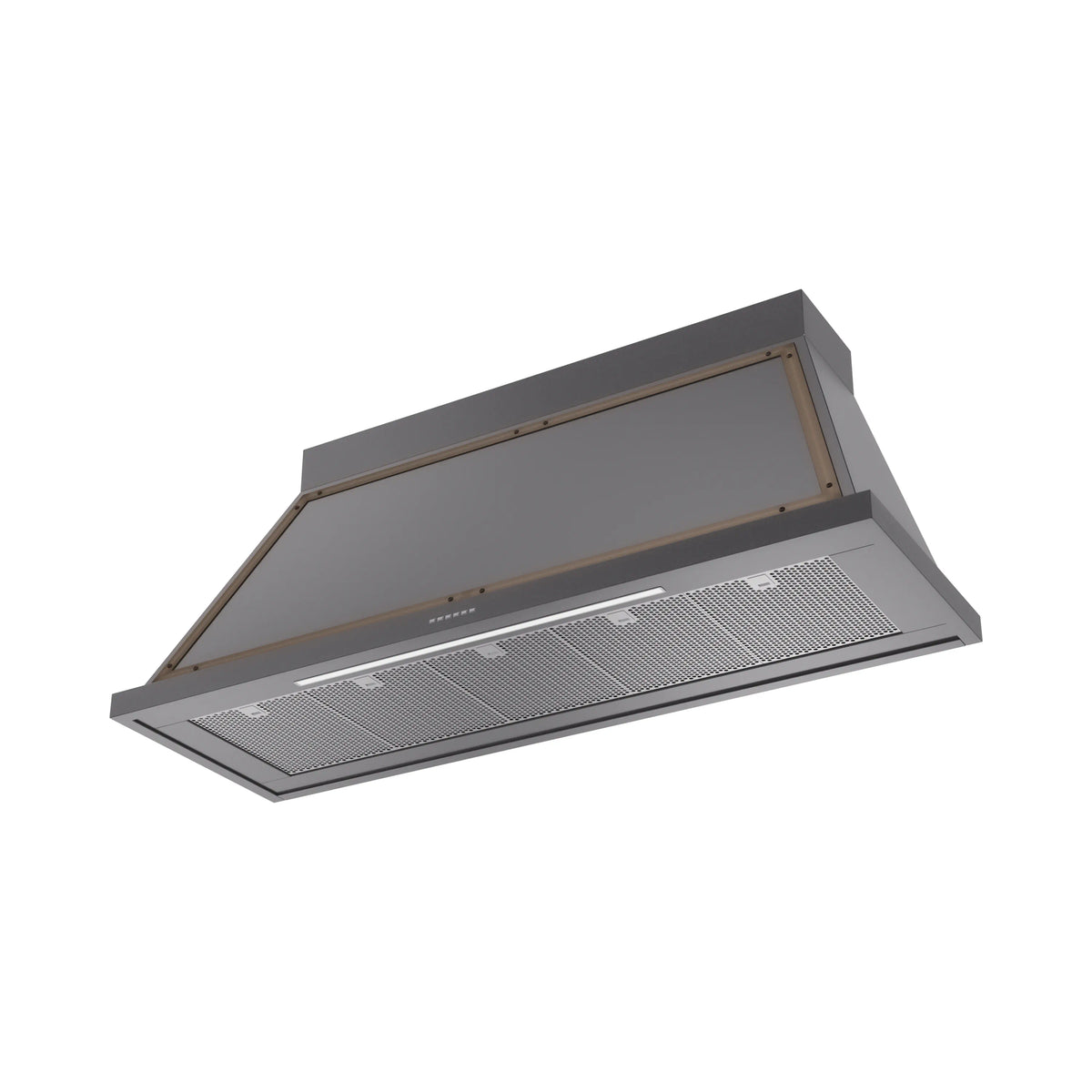 ILVE Nostalgie II 60-Inch 600 CFM Wall Mounted Range Hood in Graphite Matte with Burnished Bronze Trim (UANB60MGB)