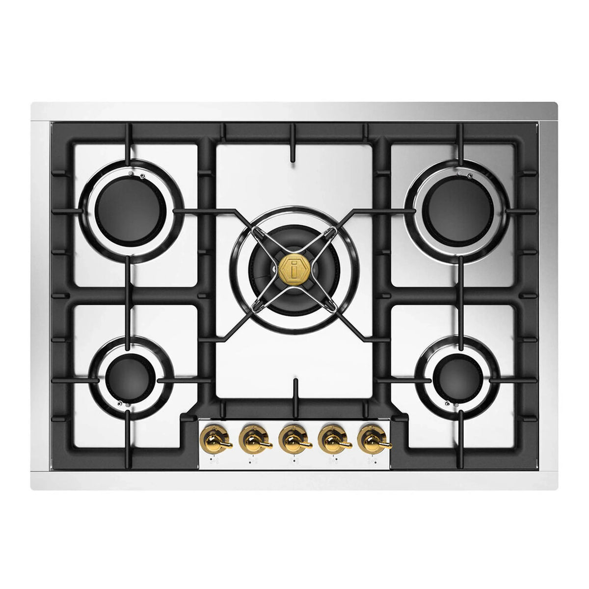 ILVE Nostalgie II 30-Inch Built-In Propane Gas Cooktop, 5 Burners, Stainless Steel (UHCPT75NSSGLP)