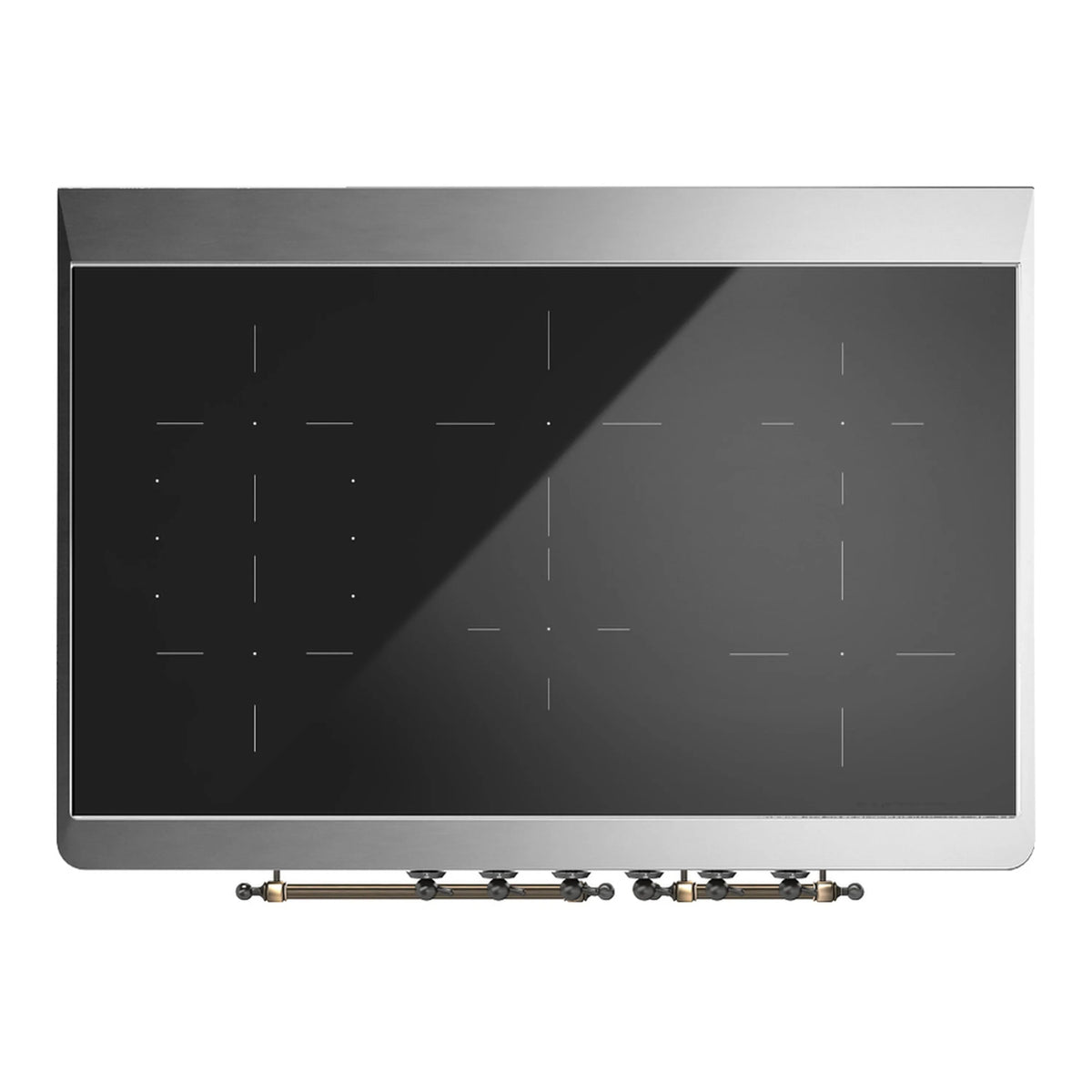 ILVE Majestic III 40-Inch Induction Range, 6 Elements, Triple Glass Door Electric Oven, Emerald Green with Burnished Trim (UMDIB40NR3EGB)