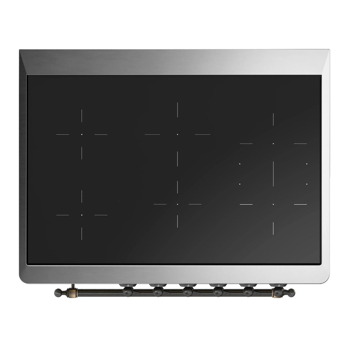 ILVE Majestic III 36-Inch Induction Range, 6 Elements, Triple Glass Door Electric Oven, Emerald Green with Burnished Trim (UMIB36NR3EGB)