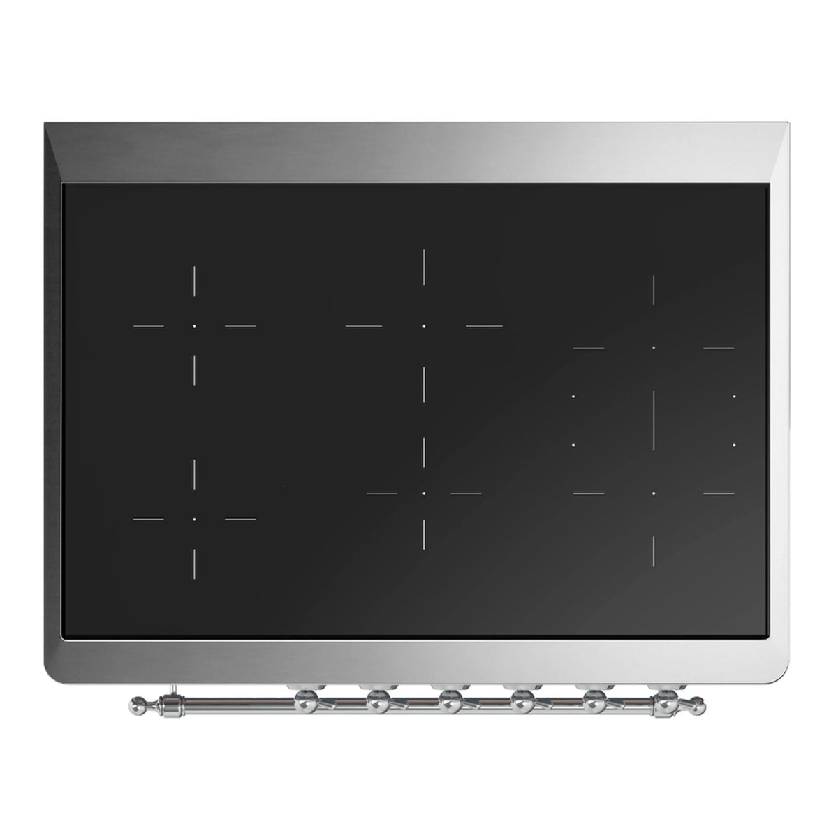 ILVE Majestic III 36-Inch Induction Range, 6 Elements, Triple Glass Door Electric Oven, Midnight Blue with Chrome Trim (UMIB36NR3MBC)
