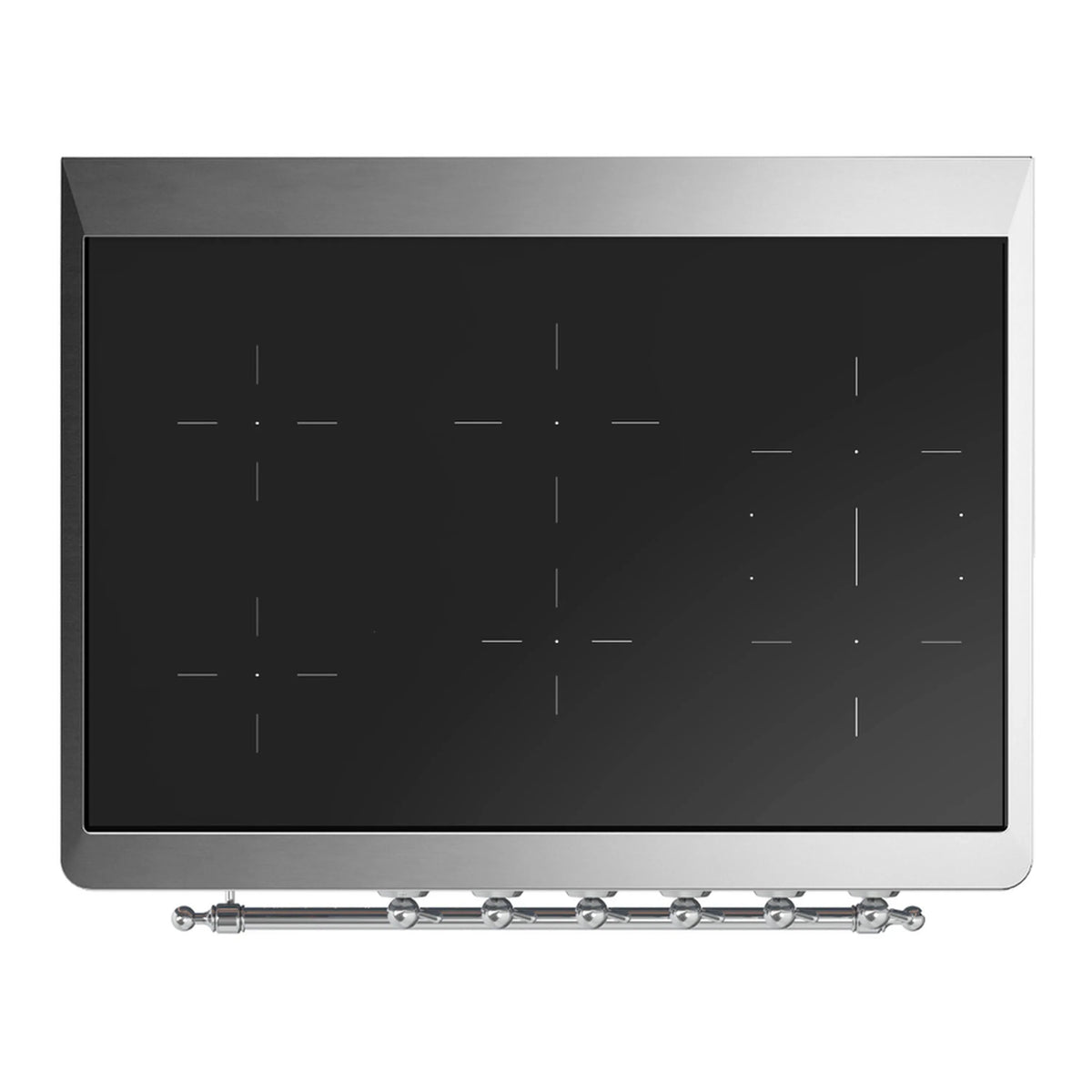 ILVE Majestic III 36-Inch Induction Range, 6 Elements, Triple Glass Door Electric Oven, Stainless Steel with Chrome Trim (UMIB36NR3SSC)