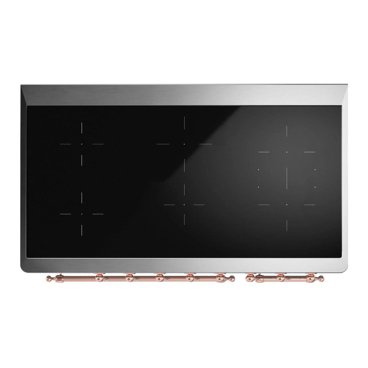 ILVE Majestic III 48-Inch Induction Range, 6 Elements, Triple Glass Door Electric Oven, Emerald Green with Copper Trim (UMIB48NR3EGP)